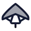 Paragliding icon with duotone standard style