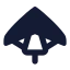 Paragliding icon with solid standard style