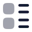 Paragraphbulletspoint icon with bulk rounded style