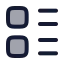 Paragraphbulletspoint icon with duotone rounded style