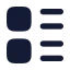 Paragraphbulletspoint icon with solid rounded style