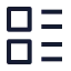 Paragraphbulletspoint icon with stroke sharp style