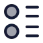 Paragraphbulletspoint icon with duotone standard style