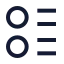 Paragraphbulletspoint icon with stroke sharp style