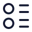 Paragraphbulletspoint icon with stroke standard style