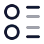 Paragraphbulletspoint icon with twotone rounded style
