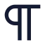 Paragraph icon with solid sharp style