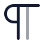 Paragraph icon with twotone rounded style