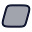 Parallelogram icon with duotone rounded style