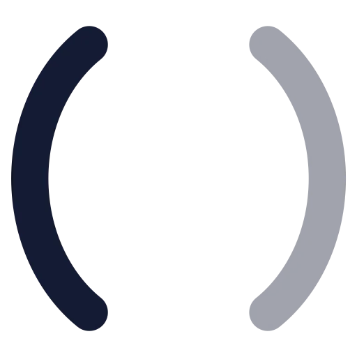 Parentheses Icon in Bulk Rounded style