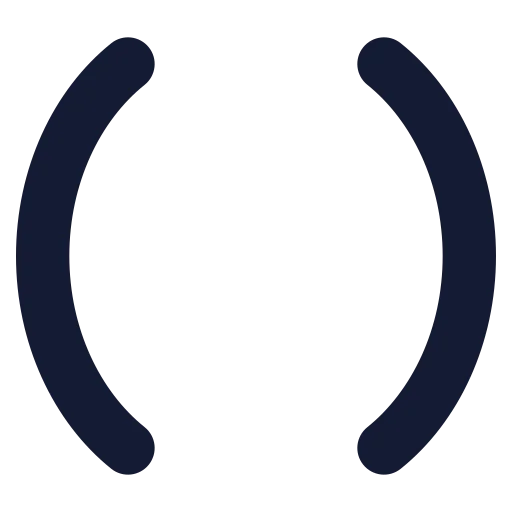 Parentheses Icon in Solid Rounded style