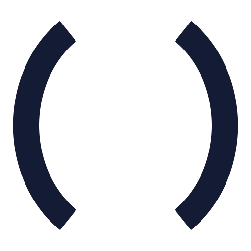 Parentheses Icon in Solid Sharp style
