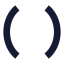 Parentheses icon with solid sharp style