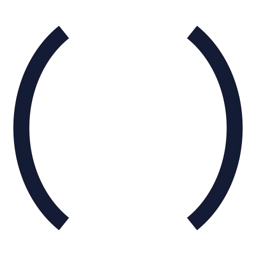 Parentheses Icon in Stroke Sharp style