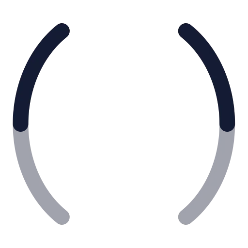 Parentheses Icon in Twotone Rounded style
