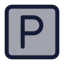 Parkingareasquare icon with duotone standard style
