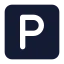 Parkingareasquare icon with solid standard style
