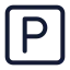 Parkingareasquare icon with stroke standard style