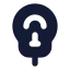 Parkingmeter icon with solid rounded style