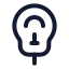 Parkingmeter icon with stroke rounded style