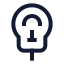 Parkingmeter icon with stroke sharp style