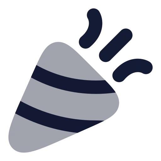 Party Popper Icon in Bulk Rounded style