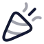 Partypopper icon with twotone rounded style
