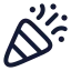 Party icon with stroke rounded style