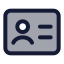 Passport icon with duotone standard style