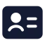 Passport icon with solid standard style