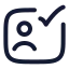 Passportvalid icon with stroke rounded style