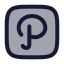 Path icon with duotone rounded style