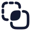 Pathfindercrop icon with solid rounded style