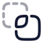 Pathfindercrop icon with twotone rounded style