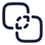 Pathfinderexclude icon with stroke rounded style
