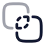 Pathfinderexclude icon with twotone rounded style