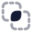 Pathfinderintersect icon with bulk rounded style