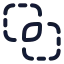Pathfinderintersect icon with stroke rounded style