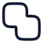 Pathfindermerge icon with stroke rounded style