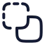 Pathfinderminusback icon with stroke rounded style