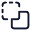 Pathfinderminusback icon with stroke standard style
