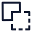 Pathfinderminusfront icon with stroke sharp style