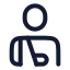 Patient icon with stroke rounded style