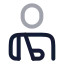 Patient icon with twotone rounded style