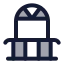Patio icon with duotone rounded style