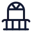 Patio icon with stroke rounded style