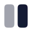 Pause icon with bulk rounded style