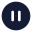 Pausecircle icon with solid rounded style