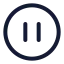 Pausecircle icon with stroke standard style