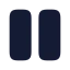 Pause icon with solid rounded style